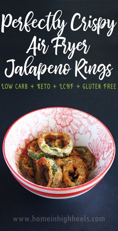 Jalapeno Coins, Air Fryer Jalapeno, Low Carb Air Fryer, Air Fryer Recipes Keto, Air Fryer Keto, Keto Air Fryer Recipes, Keto Air Fryer, Airfryer Recipes, Salty Snacks