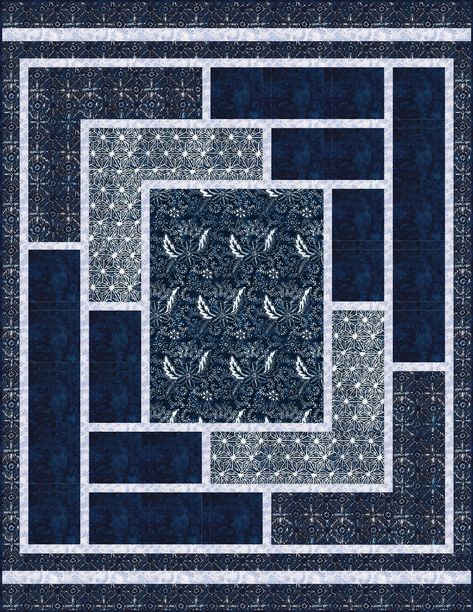 undefined Mans Quilt Ideas, 6 Color Quilt Pattern, Three Fabric Quilt Patterns, Male Quilts Patterns, Large Print Quilt Patterns, 3 Color Quilts, Wedding Quilt Patterns, Three Color Quilts, Quilts For Men Patterns