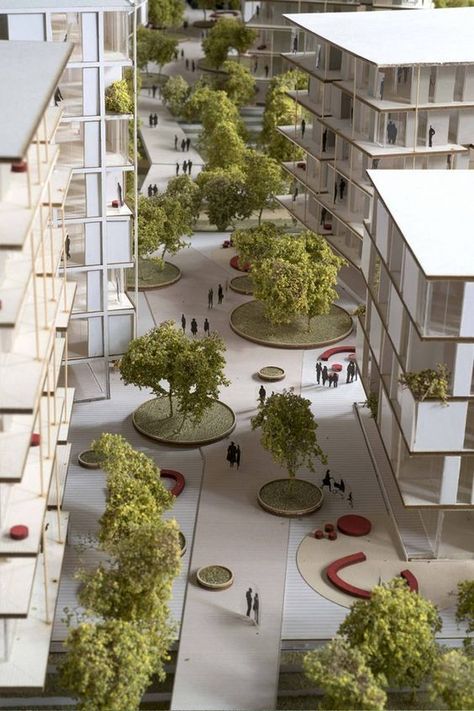 Residential Architecture Concept, Urban Design Model, Architecture Apartment Design, Urban Park Design, Street Scape Design, Landscape Design Plan, Landscape Architecture Park, Urban Model, Landscape Urban Design