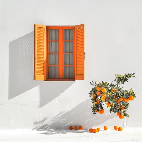 Mediterranean Window, Italy Window, Mediterranean Windows, Studio Background Ideas, Rain Pictures, Christmas Color Palette, Outdoor Artwork, Orange Coffee, Portrait Background