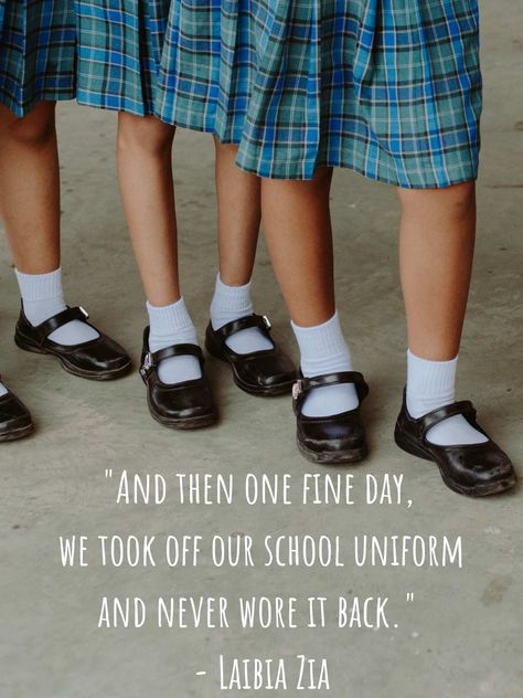 55 Best Quotes About School Uniforms - Darling Quote Biology Girl, School Memories Quotes, Last Day Quotes, Best Farewell Quotes, School Farewell Ideas, Quotes About School, Midnight Quotes, School Days Quotes, School Farewell