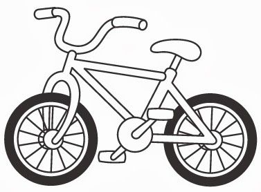 Bicycle Clipart Black And White, Super Easy Drawings, Bicycle Pictures, Bike Drawing, Transportation Crafts, Free Printable Crafts, Truck Coloring Pages, Calligraphy Art Print, Farm Quilt