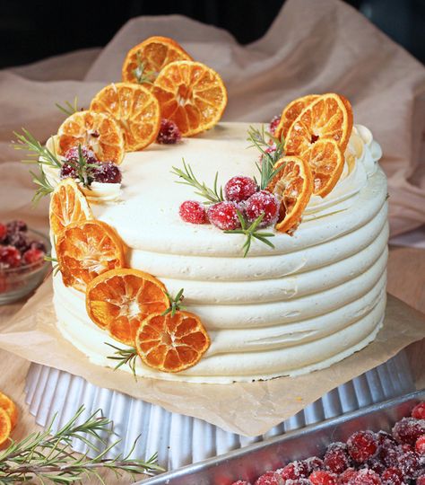 Orange Cardamom Cake Cake Topping Ideas, Orange Cake Decoration, Orange Cardamom Cake, Simple Vegan Recipes, Orange Mousse, Orange Cardamom, Cardamom Cake, Holiday Cake, Orange Skin