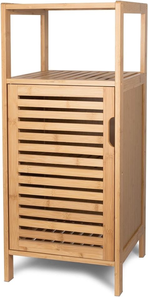 Amazon.com: Purbambo Bathroom Bamboo Storage Cabinet, Freestanding Floor Cabinet with Door and Shelf for Bathroom, Living Room, Bedroom, Hallway, Kitchen : Home & Kitchen Bathroom Bamboo, China Room, Cabinet Freestanding, Interiors 2023, Shelf For Bathroom, Bamboo Storage, Bamboo Bathroom, Floor Cabinet, Bamboo Material