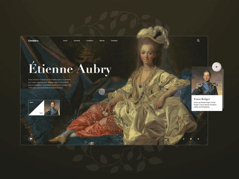 Royal Website Design, Artist Website Design Inspiration, History Website Design, Painting Website Design, Art History Presentation, History Design Ideas, History Poster Design, Concept Typography, Art History Paintings