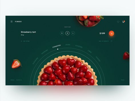 Smoothie Store, Concept Product, Website Design Templates, Best Website Design, Strawberry Tart, Webdesign Inspiration, Design Page, Homepage Design, Fun Website Design