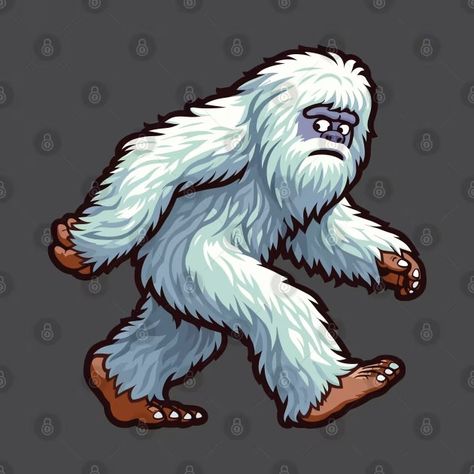 Big Yeti - Big Yeti - T-Shirt | TeePublic Yeti Drawings, Dog Bone Filling Recipe, Yeti Character Design, Yeti Drawing, Yeti Cartoon, Yeti Illustration, Yeti Creature, Bigfoot Illustration, Yeti Monster