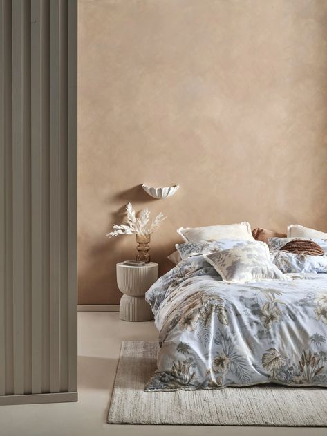 Caramel Bedroom Limewash Wall, Beige Limewash Bedroom, Lime Wash Terracotta, Brown Limewash Bedroom, Beige Paint Bedroom, Beige Limewash Walls, Beige Wall Bedroom Ideas, Creme Walls, Limewash Walls Bedroom