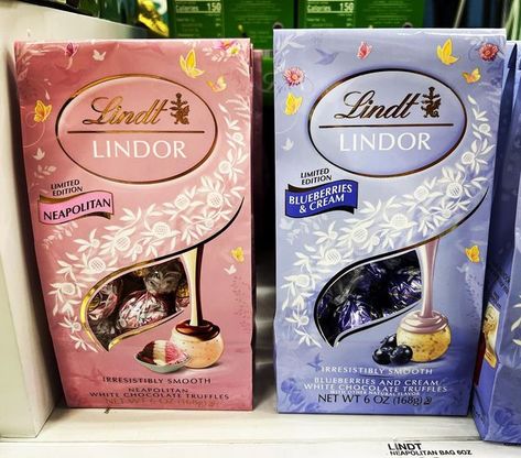 Lindor Chocolate Flavors, Choco Fresh, Lindt Chocolate Truffles, Blueberries And Cream, Chocolate Lindt, Lindor Chocolate, White Chocolate Truffles, Chocolate Slabs, Lindt Chocolate