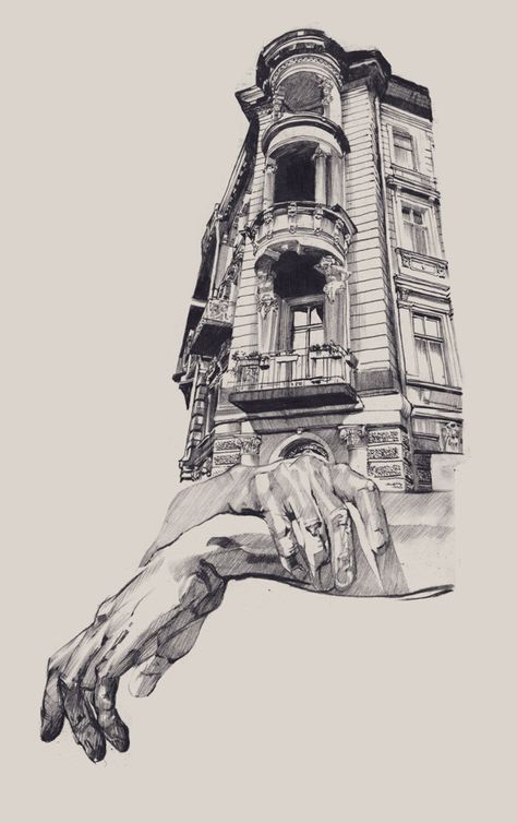 Dasha Pliska, Surrealism Drawing, John Bauer, Architectural Presentation, Architecture Drawing Art, Junji Ito, Arte Sketchbook, A Level Art, Architecture Illustration