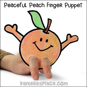 Peach Activities For Kids, Peach Crafts Preschool, Fruit Of The Spirit Peace Craft, Peace Crafts For Kids Sunday School, Fruit Of The Spirit Craft For Kids, Peach Crafts, Caterpillar Puppet, Games For Sunday School, Fruit Of The Spirit Lessons