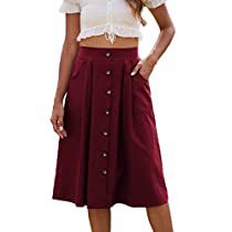 Check this out on Amazon Button Down Midi Skirt, Chiffon Skirts, Midi Skirts Summer, Hot Pink Skirt, Button Midi Skirt, Midi Skirt Casual, Skirts Casual, Polka Dot Midi Skirt, Midi Skirt With Pockets