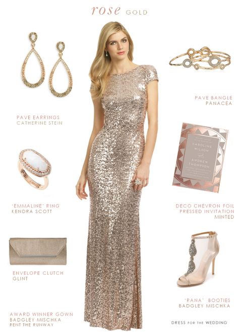 Fall Wedding Color Inspiration | Dress for the Wedding Sequin Dress Rose Gold, Rose Gold Sequin Bridesmaid Dress, Gold Sequin Bridesmaid Dress, Rose Gold Bridesmaid Dress, Neon Prom Dresses, Rose Gold Sequin Dress, Rose Gold Bridesmaid, Sparkly Prom Dress, Rose Gold Dress