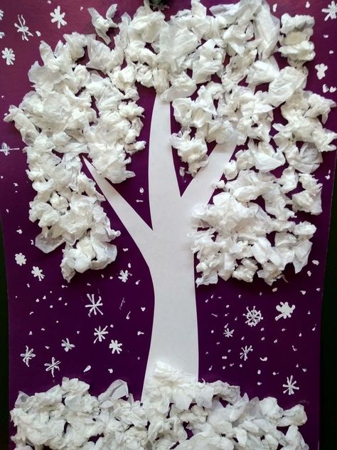 Winter Crafts Preschool, Winter Art Lesson, Fun Winter Crafts, January Crafts, Winter Art Projects, Winter Preschool, Winter Crafts For Kids, Winter Art, Paper Crafts Diy Kids