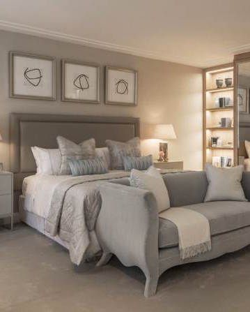 Belgravia-Master bedroom Bedroom Master Modern, Bedroom Lighting Design, Guest Bedroom Decor, Bedroom Master, Bedroom Headboard, Master Bedrooms Decor, Home Design Decor, Beautiful Bedrooms, Bedroom Lighting