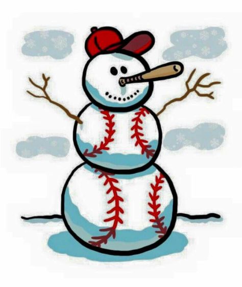 Baseball snowman Baseball Snowman, Basketball Floor, Baseball Christmas, Baseball Crafts, Rangers Baseball, Stl Cardinals, Cardinals Baseball, Baseball Season, Snowman Crafts