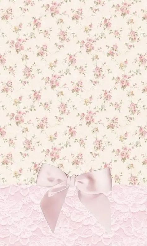 Coquette Wallpaper Flowers, Coquette Wallpapers, 50s Wallpaper, Pink Ribbon Wallpaper, Bow Wallpaper Iphone, Pink Scrapbook, Wallpaper Pink Cute, Princess Videos, Coquette Wallpaper