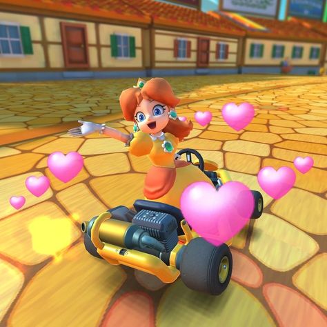 Daisy From Mario Pfp, Daisy Pfps Mario, Daisy Icon Mario, Princess Daisy Aesthetic, Princess Daisy Pfp, Daisy Mario Kart, Daisy Mario Bros, Daisy Nintendo, Daisy Pfp