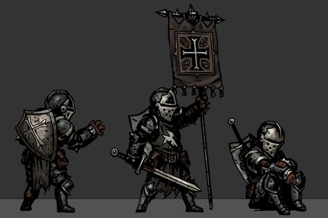 Darkest dungeon crusader skin mod ( not done by me) Black Pantera, Tokens Rpg, Good Knight, Crusader Knight, Black Armor, Darkest Dungeon, Knight Games, Anime Monsters, Medieval World