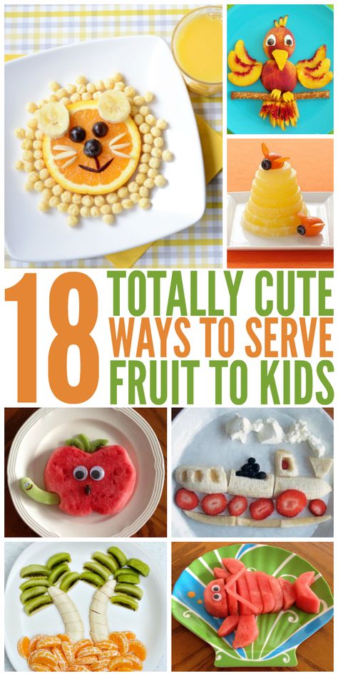 These kid- freindly fruit ideas are adorable! - One Crazy House Christmas Kids Food, Fruit Recipes For Kids, Veggie Desserts, Christmas Recipes For Kids, Lucky Luciano, Fruit Creations, Kids Food Ideas, Fruit Ideas, Bento Lunchbox