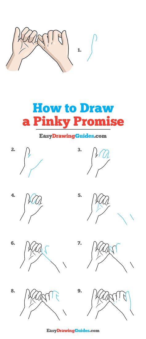 How to Draw a Pinky Promise - Really Easy Drawing Tutorial Ideas To Draw For Boyfriend, Easy Friend Drawings, Drawing Of Pinky Promise, Small Drawing For Boyfriend, Hands Pinky Promise Drawing, How To Draw A Pinky Promise, Pinky Promise Gifts Boyfriend, Pinky Promise Hand Reference, Pinky Promise Painting Canvas