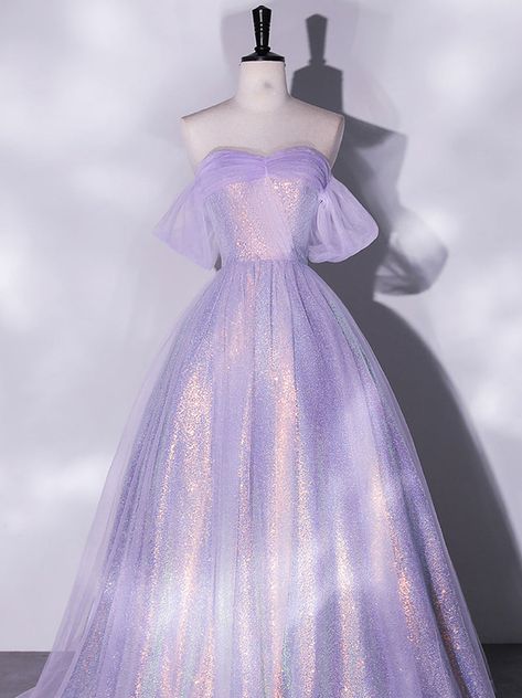 Prom Dress Off The Shoulder, Prom Dress Purple, Gaun Abad Pertengahan, Prom Dresses Off The Shoulder, Purple Evening Dress, Looks Party, Prom Dress Inspiration, Pretty Prom Dresses, Formal Party Dress