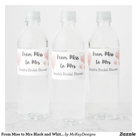 Personalized Water Bottle Labels Wedding, Bridal Shower Favors Cheap, Bridal Shower Favors Diy, Outdoor Bridal Showers, Water Bottle Labels Wedding, Diy Water Bottle, Bridal Shower Party Favors, Bridal Shower Decorations Diy, White Bridal Shower