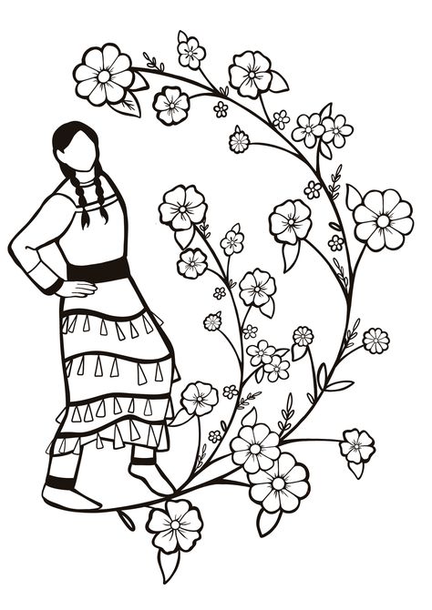 Indigenous Tattoo Designs, Native American Floral Patterns, Indigenous Flower Tattoo, Native Drawings Easy, Native Coloring Pages, Indigenous Colouring Pages, Beading Templates Native, Native Designs Pattern, Native Floral Designs