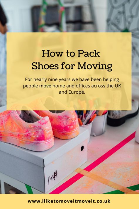 How to Pack Shoes for Moving Moving Shoes Packing Tips, How To Pack Shoes For Moving, How To Pack Shoes When Moving, Packing Shoes For Moving, Free Moving Boxes, Packing Shoes, Professional Movers, Moving Home, Shoes Hack