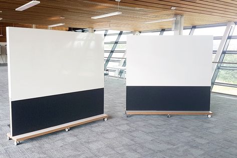 Mobile Acoustic Whiteboard - New Product | Logovisual Ltd Office White Board, Acoustic Panels Diy, Whiteboard Stand, Industrial Office Space, Mobile Whiteboard, Whiteboard Wall, Movable Walls, Cladding Design, Wall Paneling Diy