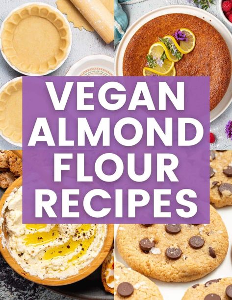 Savory Almond Flour Recipes, Gf Almond Flour Recipes, Vegan Recipes With Almond Flour, Almond Flour Vegan Recipes, Vegan Almond Flour Recipes, Vegan Pies Recipes, Cherry Muffins, Almond Flour Cakes, Vegan Biscuits