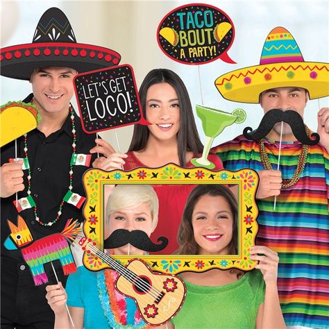 Mexican Fiesta Photo Booth Props - Mexican Party Supplies (Pack of 12) Fiesta Photo Booth Props, Fiesta Photo Booth, Photo Prop Frame, Wedding Pool Party, Props Free, Mexican Fiesta Party, Frame Props, Photo Frame Prop, Photo Booth Frame