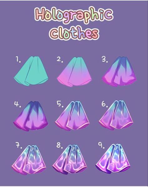 Origami Sketch, Holographic Clothes, Coloring Tips, Digital Art Beginner, Coloring Tutorial, Poses References, Digital Painting Tutorials, Anime Drawings Tutorials, Drawing Clothes