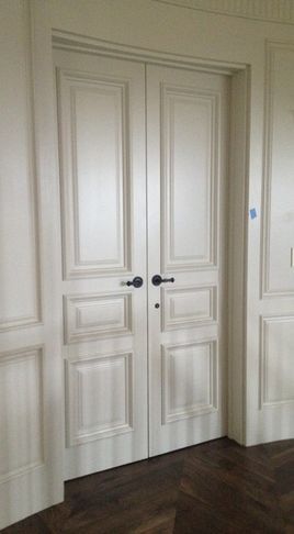 Traditional Interior Doors Wadia Associates, Traditional Interior Doors, Revere Pewter, Interior Painting, Interior Paint Colors, French Doors Interior, Bedroom Doors, Wood Doors Interior, Interior Barn Doors