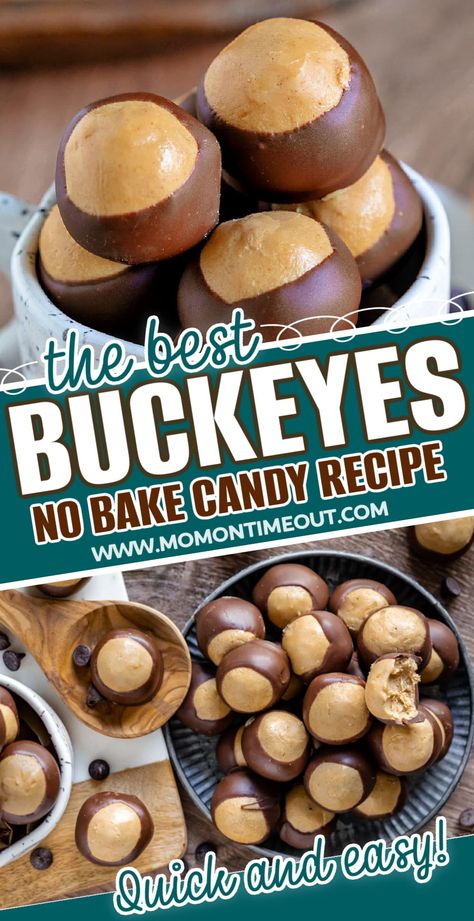 Easy Peanut Butter Buckeye Recipe With Pretzels, Small Batch Buckeye Balls, Buckeyes Peanut Butter Pretzel Bites, Halloween Buckeyes Recipe, Best Buckeyes Recipe Easy, Peanut Butter Buckeye Balls, Classic Buckeye Recipe, Easy Diy Treats, Buck Eyes Recipe Easy