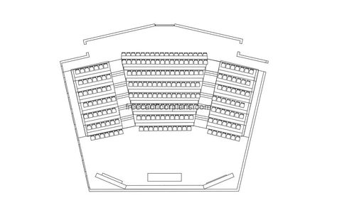 Lecture Hall - Free CAD Drawings Lecture Hall Plan, Lecture Hall Design, Pool Houses Plans, House Plans Design, Floor Plans House, Lecture Hall, Lectures Room, One Storey House, Hall Flooring