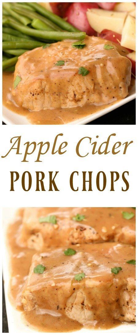 Apple Cider Pork Chops, taste like fall in your mouth. You are going to love this fall classic. It is the perfect comfort food. Your family is going to ask for this one again. Dinner Main Dishes, Apple Cider Gravy, Cider Pork Chops, Cider Gravy, Apple Cider Pork Chops, Apple Cider Pork, Pork Apple, Healthy Barbecue, Dinner Family