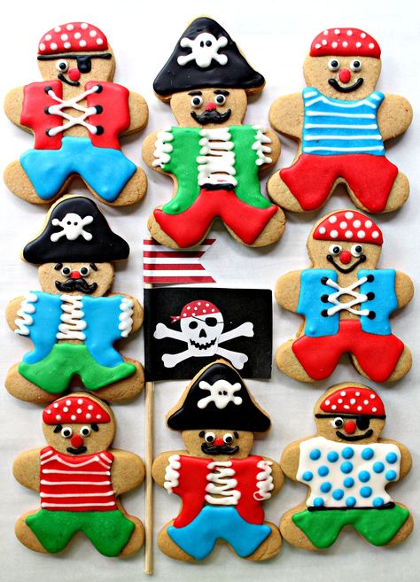 Pirate Cookies, Talk Like A Pirate Day, Gingerbread Cookies Decorated, Talk Like A Pirate, Cookies Gingerbread, Christmas Fudge, Cutout Cookies, Homemade Snickers, Fitness Humor