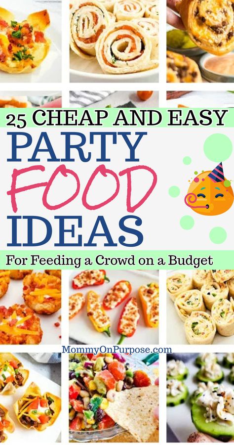 party food on a budget, cheap party food ideas, inexpensive appetizers Easy Party Food Ideas, Cheap Party Food, Party Food Ideas, Appetizer Ideas, Appetizers Easy Finger Food, Finger Foods Easy, Party Appetizers Easy, Easy Party Food, Impressive Recipes