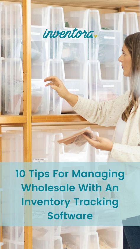 Wholesale is one of the biggest goals for handmade businesses. Before getting started, it’s crucial to understand how to handle these type of orders. It’s essential to achieve this by finding an inventory tracking software for small businesses that fits your needs early on. In this article, we discuss our best tips for wholesale inventory management to get your business streamlined and organized at any stage you’re in. Small Business Inventory Organization, Inventory Organization, Business Inventory, Inventory Tracking, Inventory Management Software, Small Business Resources, Inventory Management, Business Organization, Small Organization