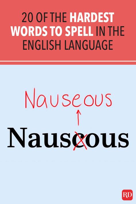 The English language is full of words whose spellings just don't seem to make sense. Here are some of our favorite hard words to spell. #spelling #language #english #spell Hard Words To Spell, Hard Words To Say, 4th Grade Spelling, Words To Spell, Commonly Misspelled Words, Misspelled Words, Hard Words, Learn To Spell, Spelling Bee