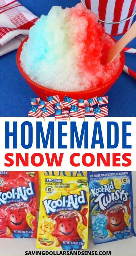 Stuff To Do On Fourth Of July, Fancy Snow Cones, How To Make Snow Cones, How To Make Snow Cone Syrup, Snow Cone Recipes, Snow Cone Syrup Recipe, Sno Cone Syrup, Homemade Snow Cones, Make Your Own Snow