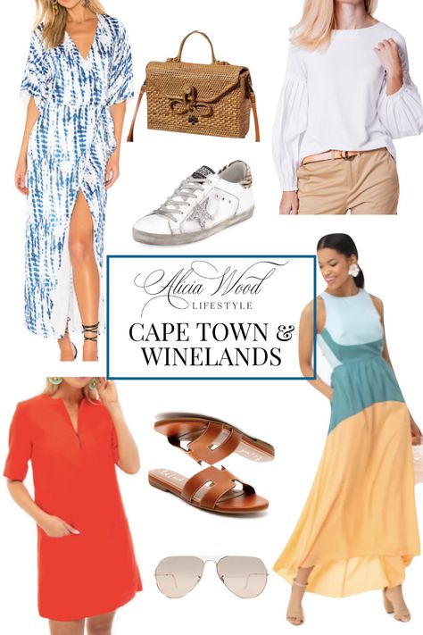 Wanderlust Wednesday: Cape Town And South African Winelands Packing List | Alicia Wood Lifestyle | #travel #africatravel #southafrica #capetown #packinglist #africapackinglist Cape Town Packing List Spring, South Africa Outfits Cape Town, Cape Town Outfits Spring, South Africa Travel Clothes, What To Wear In Cape Town South Africa, Cape Town Packing List, Capetown Outfit, Cape Town Outfits, Spring Holiday Outfit