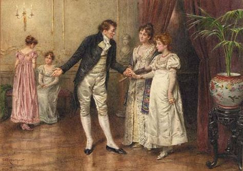 Her First Dance George Goodwin Kilburne Regency Romance Novels, Unsolved Mystery, Regency Romance, Regency Era, Romantic Art, May I, Historical Fashion, First Dance, Jane Austen