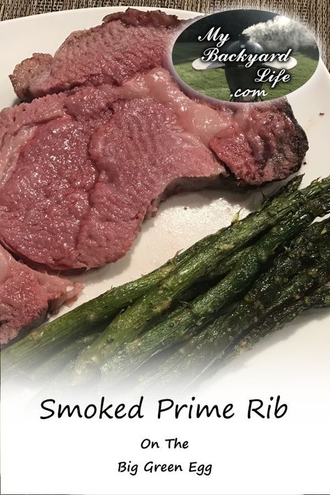 If you have never smoked prime rib on the Big Green Egg it can seem intimidating but it shouldn’t be. Smoking prime rib on a kamado style grill is surprisingly a very easy cook to do and it is excellent for any holiday or family gathering. If you follow this simple cooking process you wont be sending anyone home hungry!  #primerib #biggreeneeg #bge Smoked Prime Rib Roast, Smoked Prime Rib, Green Egg Grill, Big Green Egg Recipes, The Big Green Egg, Cooking Prime Rib, Green Egg Recipes, Rib Roast Recipe, Summer Barbeque