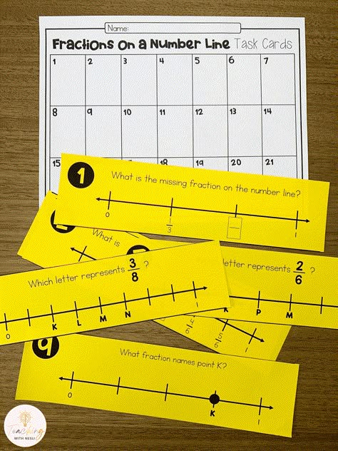 Unit Fractions Activities, Fraction Number Line, 3 Grade Math, 3rd Grade Math Classroom, Fun Math Projects, Fractions Lesson, Number Line Worksheet, Bridges Math, Third Grade Fractions