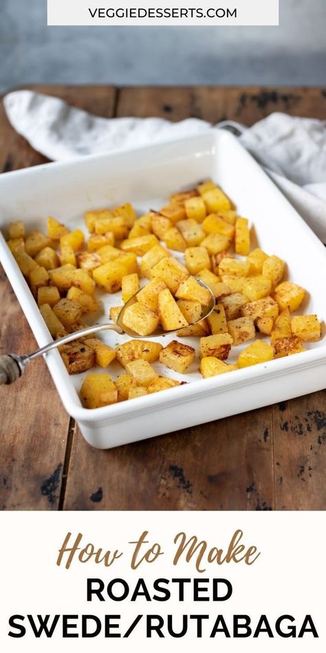 You’ll love this easy Roasted Swede recipe that makes a tasty side dish. Swede, aka rutabaga, is a root vegetable that's perfect for oven roasting. Swede Recipes, Roasted Rutabaga, Butternut Squash Recipes Roasted, Vegan Stuffed Peppers, Best Vegetable Recipes, Sides Recipes, Meat Free Recipes, Vegetarian Side Dishes, Root Vegetable