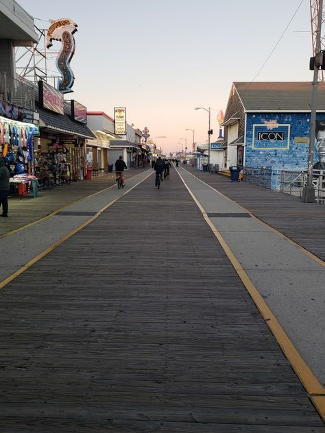 Wildwood boardwalk Wildwood Boardwalk, Jersey Shore, Times Square, Street View, Travel