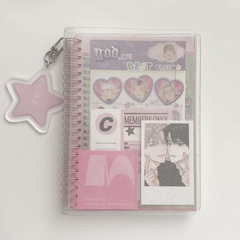 Sampul Binder, Binder Deco, Kpop Deco, Pink Notebook, Cute Stationary School Supplies, Cute School Stationary, School Bag Essentials, Pretty Journals, Study Stationery