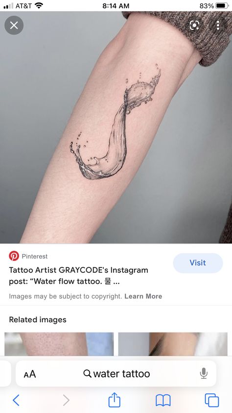 Water Themed Tattoos, Dragon 2024, Tattoo Water, Wave Tattoo, Water Tattoo, Waves Tattoo, Walk On Water, Black Tattoos, Tattoos And Piercings